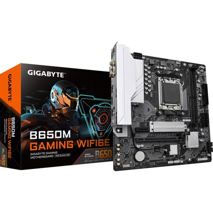 Материнская плата Gigabyte AM5: B650M GAMING WIFI6E [B650, 2*DDR4, 4*Sata3,1*PCI Ex16, 1*M.2, 6*USB 2.0, USB3, DP, HDMI,PS/ 2, Micro-ATX]