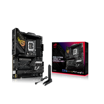 Материнская плата Asus LGA1851: ROG STRIX Z890-H GAMING WIFI [Z890, 4*DDR5, 3*PCI Ex16, 4*SATA3, 4*M.2, 4*USB 2, 6*USB3, HDMI, DP, ATX]