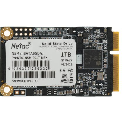 Твердотельный накопитель SSD mSATA: 100GB Netac N5M NT01N5M-001T-M3X