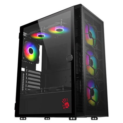 Корпус Bloody Midi-Tower BD-CC116 (без БП, Боковое стекло, ГхВхШ: 350x480x205, ) BD-CC116-BK