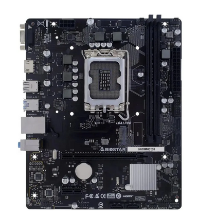Материнская плата Biostar LGA1700: H610MHC 2.0 [H610, 2*DDR4, 1*PCIEx16, 1*PCIEx1, 4*Sata3, 1*M.2, 2 порта*USB3, D-Sub, HDMI, microATX]