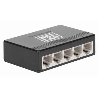 Неуправляемый коммутатор 05 портов NetLan NLS-125 (5x1Гбит/ с) корпус - пластик