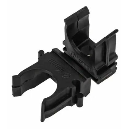 Крепеж-клипса для труб ø16мм, черная (100 шт/ уп) Rexant (28-0116-3)