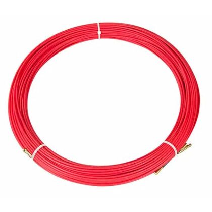 Протяжка кабельная (мини УЗК в бухте), стеклопруток, d=3,5мм, 30м, красная Rexant (47-1030)