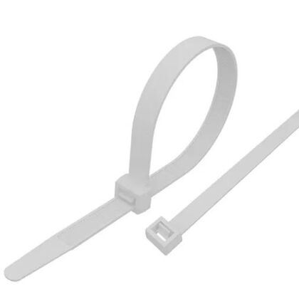 Стяжка кабельная нейлоновая 200x3,6мм, белая (100 шт/ уп) ProConnect (57-0200)