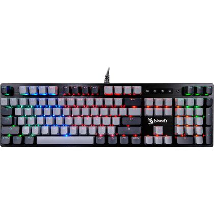 Клавиатура A4Tech Bloody B828N, проводная, игровая, USB, с подсветкой, черный/ серый, кабель 1,8 м (B828N (GREY+BLACK))
