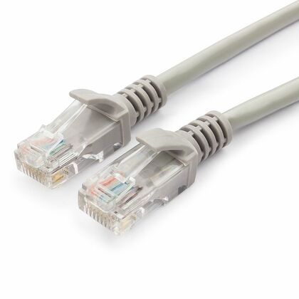 Патч-корд UTP-RJ-45, биметалл, 0,5 м, Cat5E, Patch, серый (pp-cca-05gr_100) упаковка 100 шт.