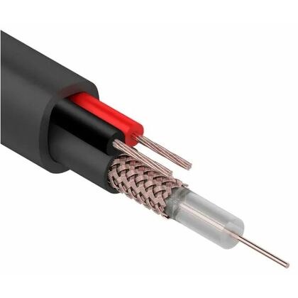 Кабель КВК-П-2 +2x0,50 мм² (Cu/ Cu), внешний, черный, бухта 200 м. ProConnect (01-4214)