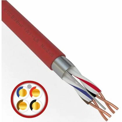 Кабель для пожарной сигнализации КПСВЭВнг(А)-LS 2x2x0,50мм², Rexant (01-4865-1) кратность заказа 200 м
