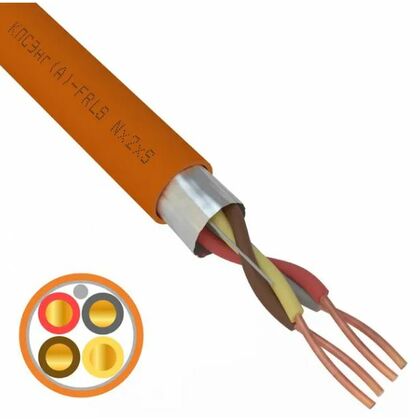 Кабель огнестойкий КПСЭнг(А)-FRLS 2x2x0,50мм², Rexant (01-4909-1) кратность заказа 200 м
