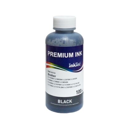 Купить Чернила Brother (B1100-100MB) LC1100BK/ LC980BK Black, Dye, 100мл, InkTec в Симферополе, Севастополе, Крыму