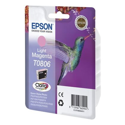 Картридж EPSON T0806 LightMagenta [R265/ 285/ 360/ RX560/ 585/ 685/ P50/ PX650/ 700W/ 710W/ 800FW]