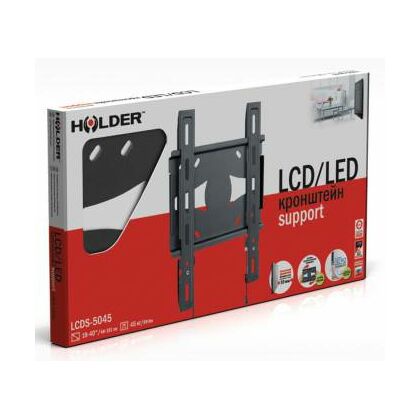 Кронштейн для телевизора Holder LCDS-5045 металлик 19"-40" макс.45кг настенный фиксированный