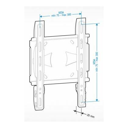 Кронштейн для телевизора Holder LCDS-5045 металлик 19"-40" макс.45кг настенный фиксированный