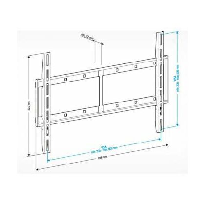 Кронштейн для телевизора Holder LCD-F6607 черный 42"-65" макс.60кг настенный фиксированный