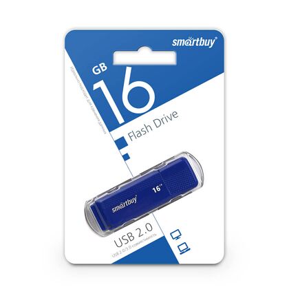 Флеш-накопитель Smartbuy 16Gb USB2.0 Dock Синий (SB16GBDK-B)
