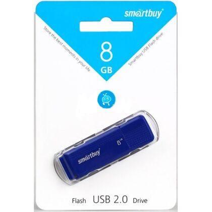 Флеш-накопитель Smartbuy 8Gb USB2.0 Dock Синий (SB8GBDK-B)