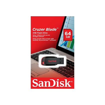 Флеш-накопитель Sandisk 64Gb USB2.0 Blade Черный (SDCZ50-064G-B35)