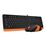 Комплект (клавиатура +мышь) A4Tech Fstyler F1010 проводной, мультимедийный, USB, черный/ оранжевый (F1010 ORANGE)
