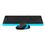 Комплект (клавиатура +мышь) A4Tech Fstyler F1010 проводной, мультимедийный, USB, черный/ синий (F1010 BLUE)