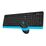 Комплект (клавиатура +мышь) A4Tech Fstyler FG1010 беспроводной, мультимедийный, USB, черный/ синий (FG1010 BLUE)