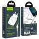 СЗУ HOCO N4 Aspiring (2xUSB, 2.4А, белый) + кабель Type-C